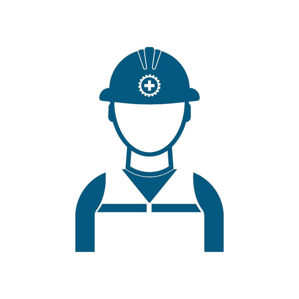 labor logo ilustración . constructor trabajador icono. ingeniero constructor símbolo. vector