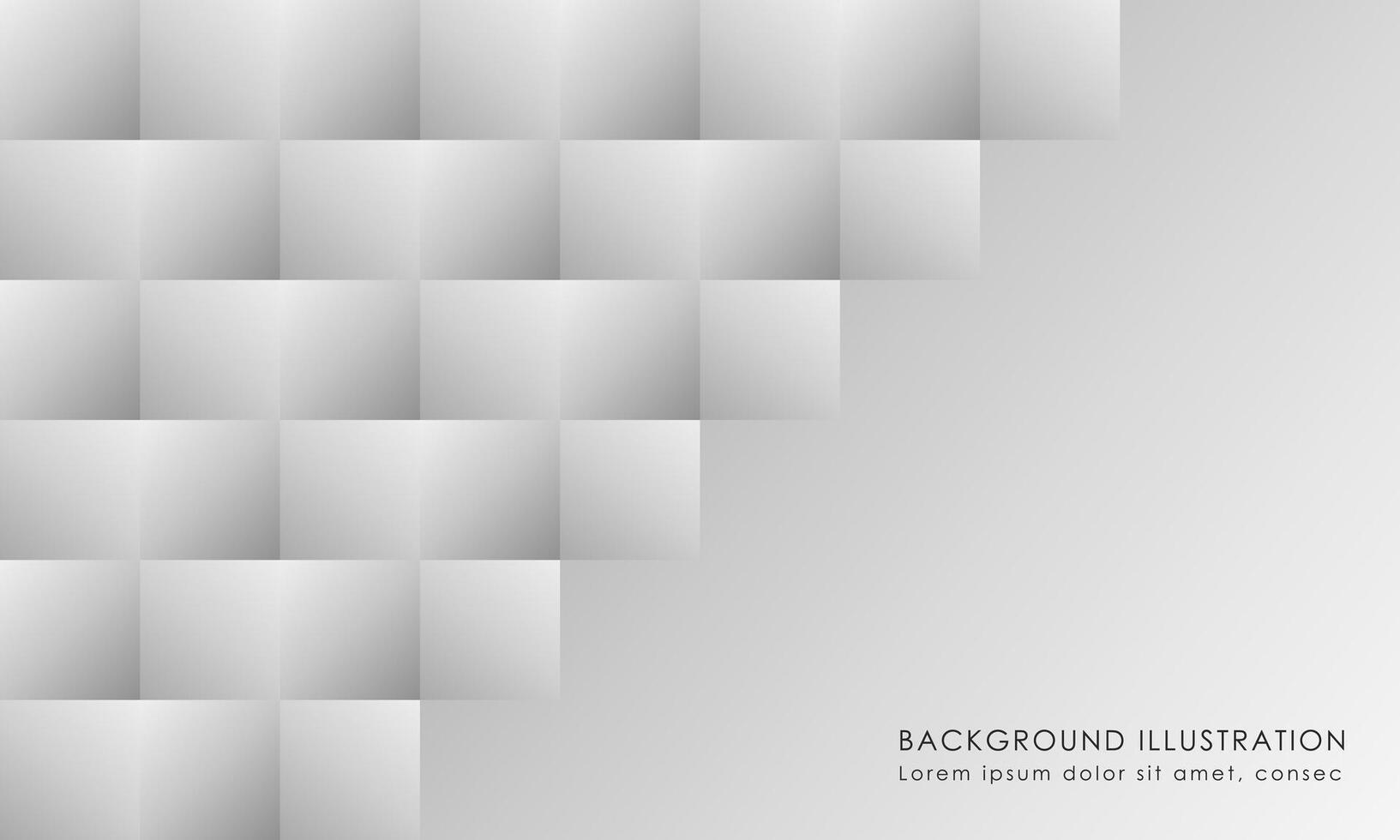 Abstract geometric background. White and gray color 3d render illustration for your design. vector