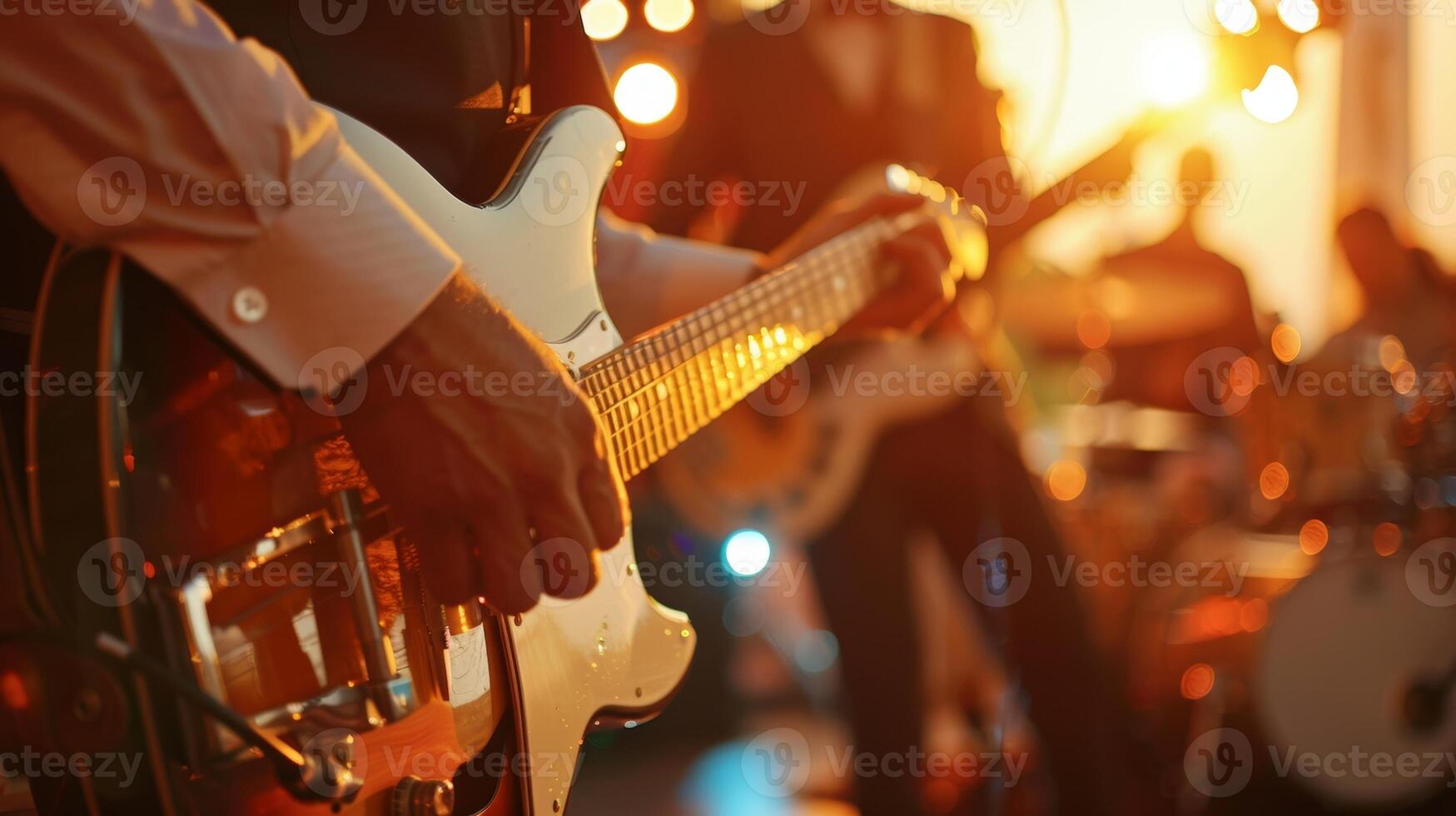 A live band plays upbeat and cheerful music getting everyone up and dancing at the alcoholfree anniversary party photo