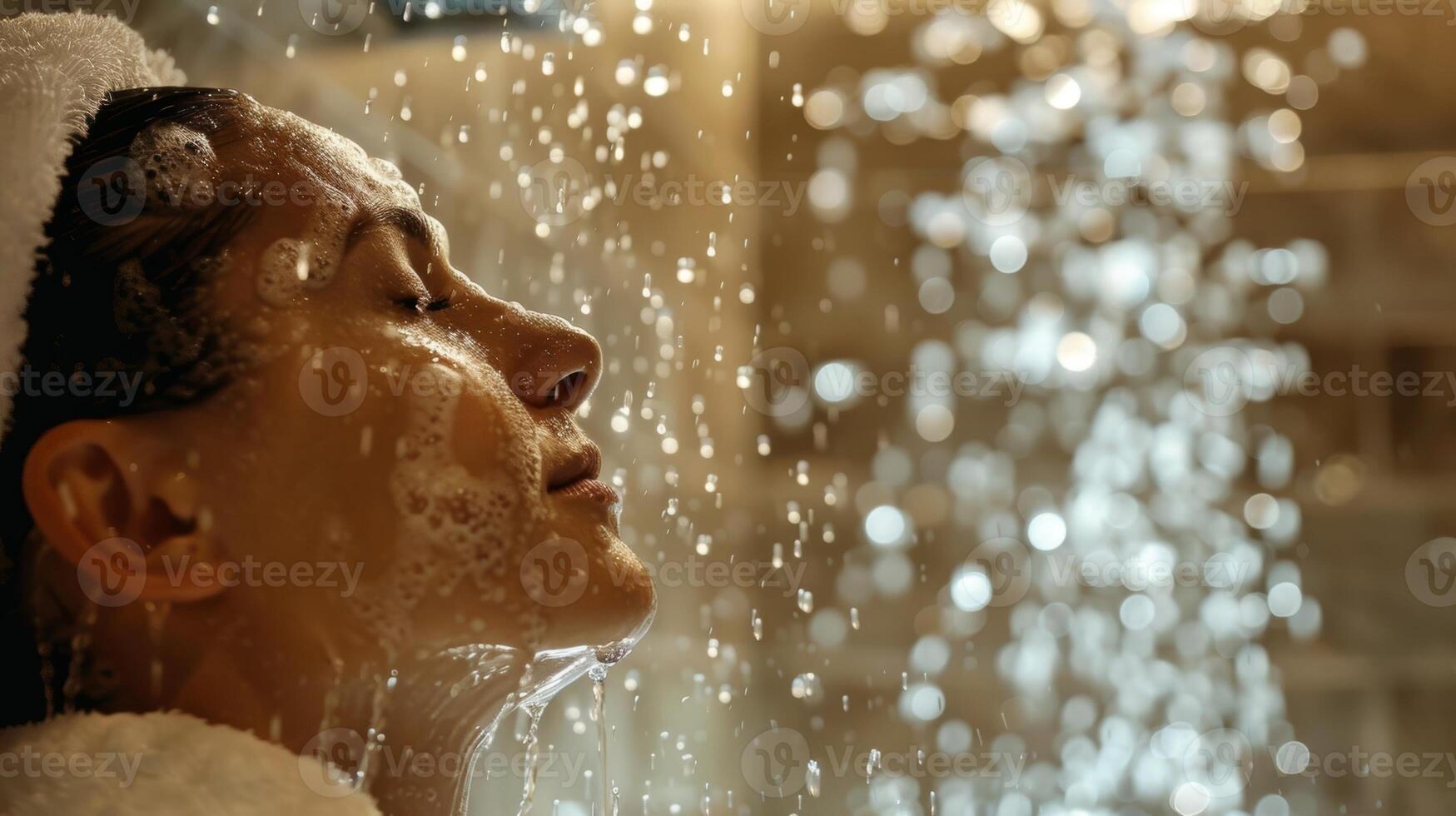 Enjoying a dry sauna session followed by a refreshing cool shower to invigorate the body and awaken the senses. photo