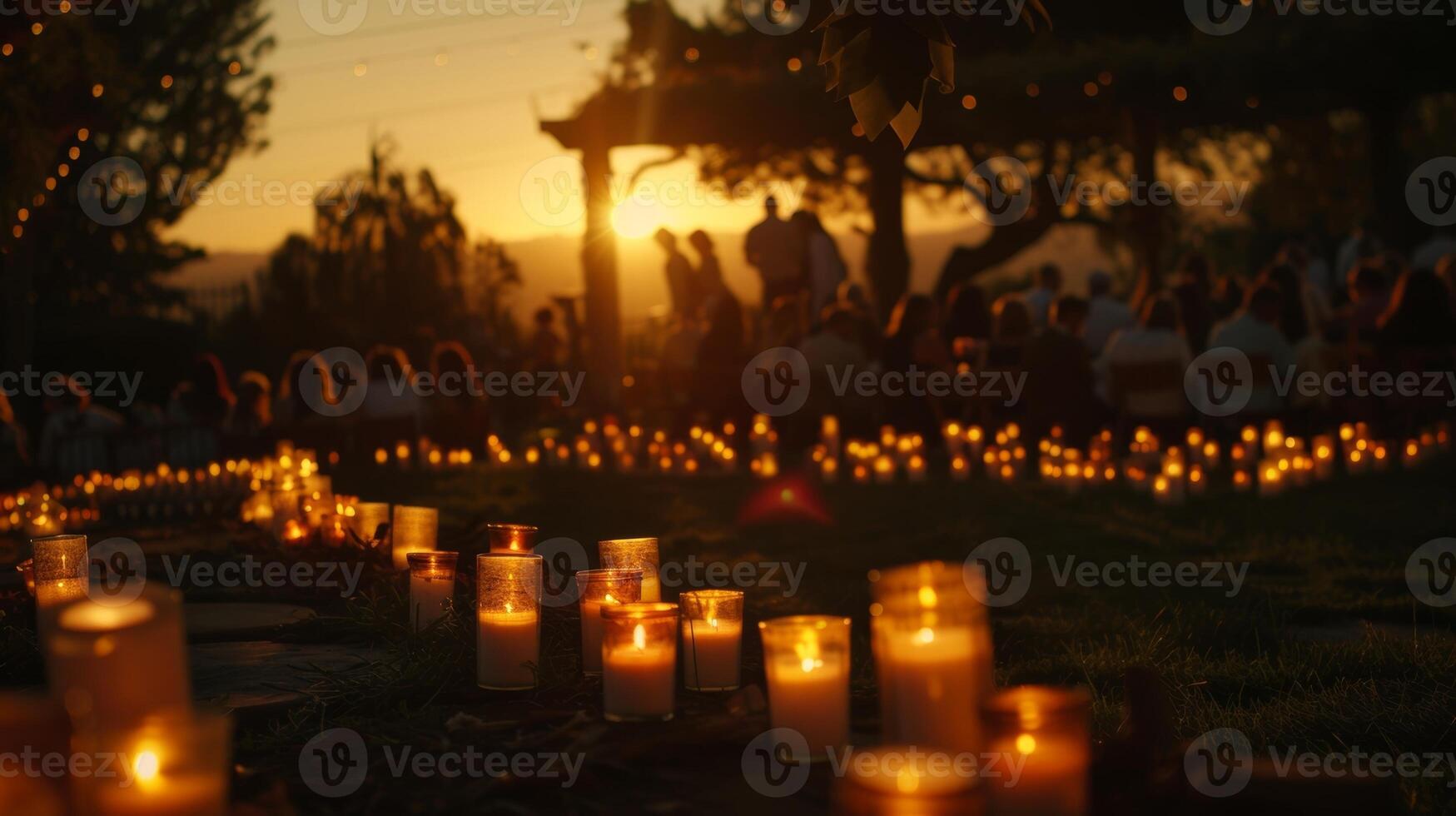 As the sun sets and darkness descends the glowing candles become the main source of light creating a romantic and dreamy ambiance for the class. 2d flat cartoon photo