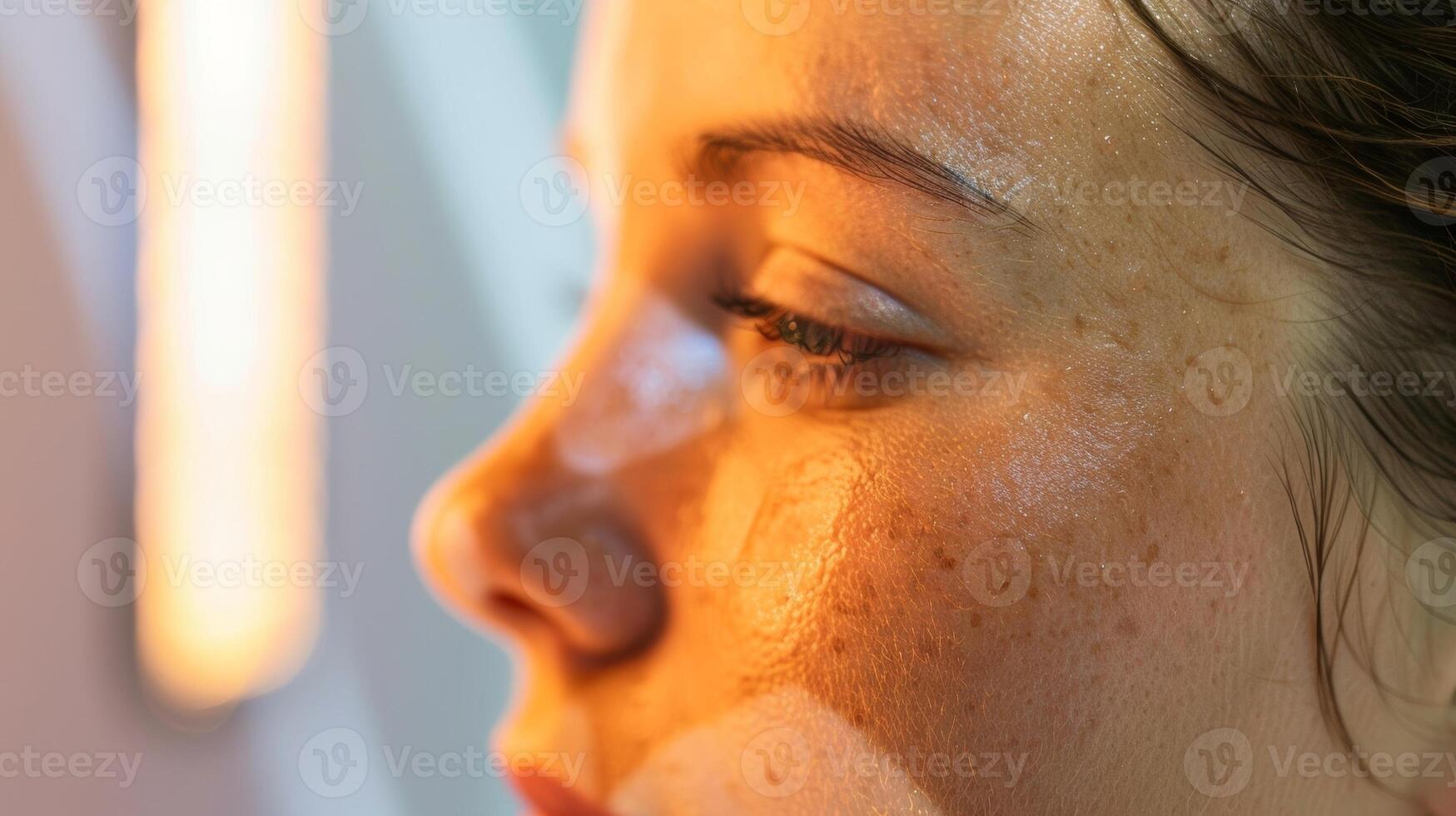 A sidebyside comparison photo of an athletes skin before and after using an infrared sauna showcasing the detoxifying effects on the skin.