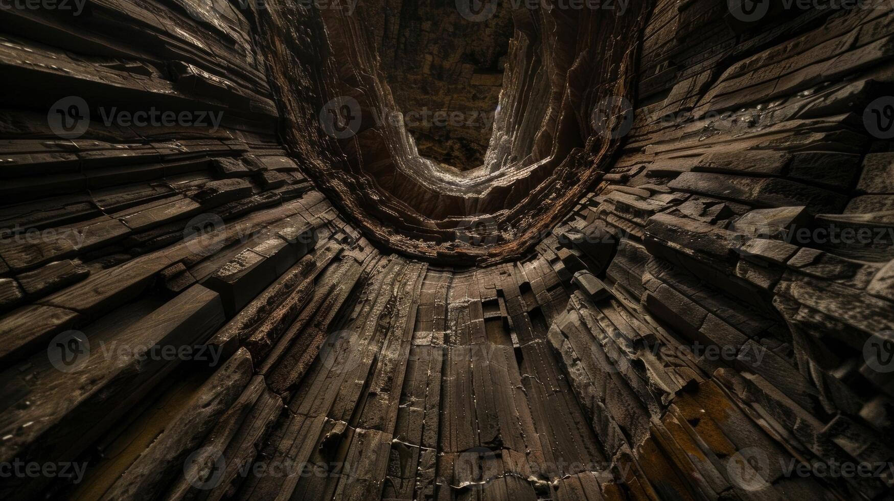 Looking up from the ground the enormity of the skyser core is aweinspiring and seemingly endless photo