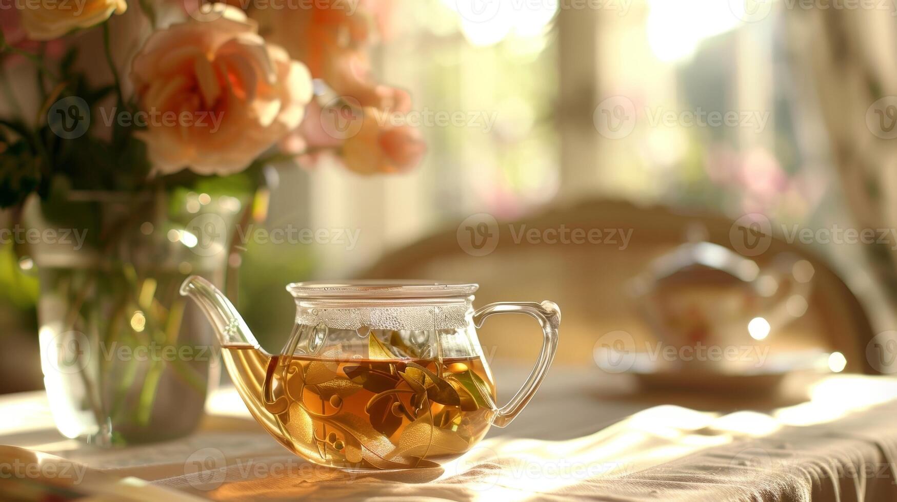 The room is filled with the soothing scent of tea and the soft chatter of teens enjoying each others company in a relaxed yet elegant atmosphere photo