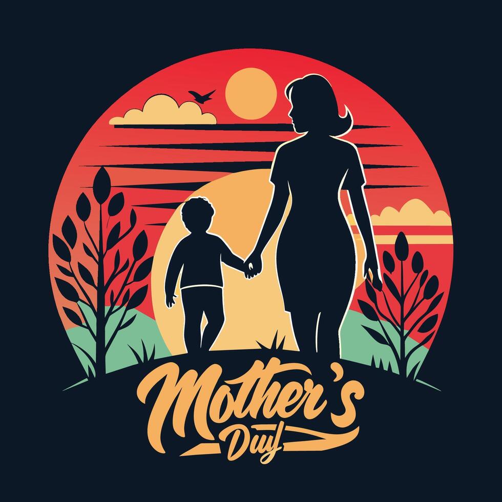Happy mother day. International celebration day template. vector