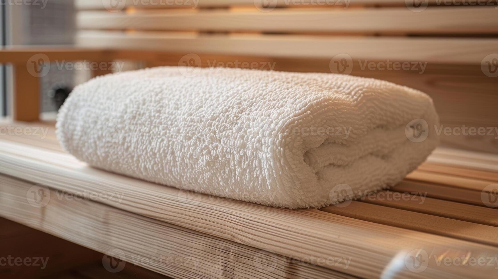 A hygienic sauna seat cover made from breathable materials perfect for protecting the sauna seat from sweat and bacteria. photo