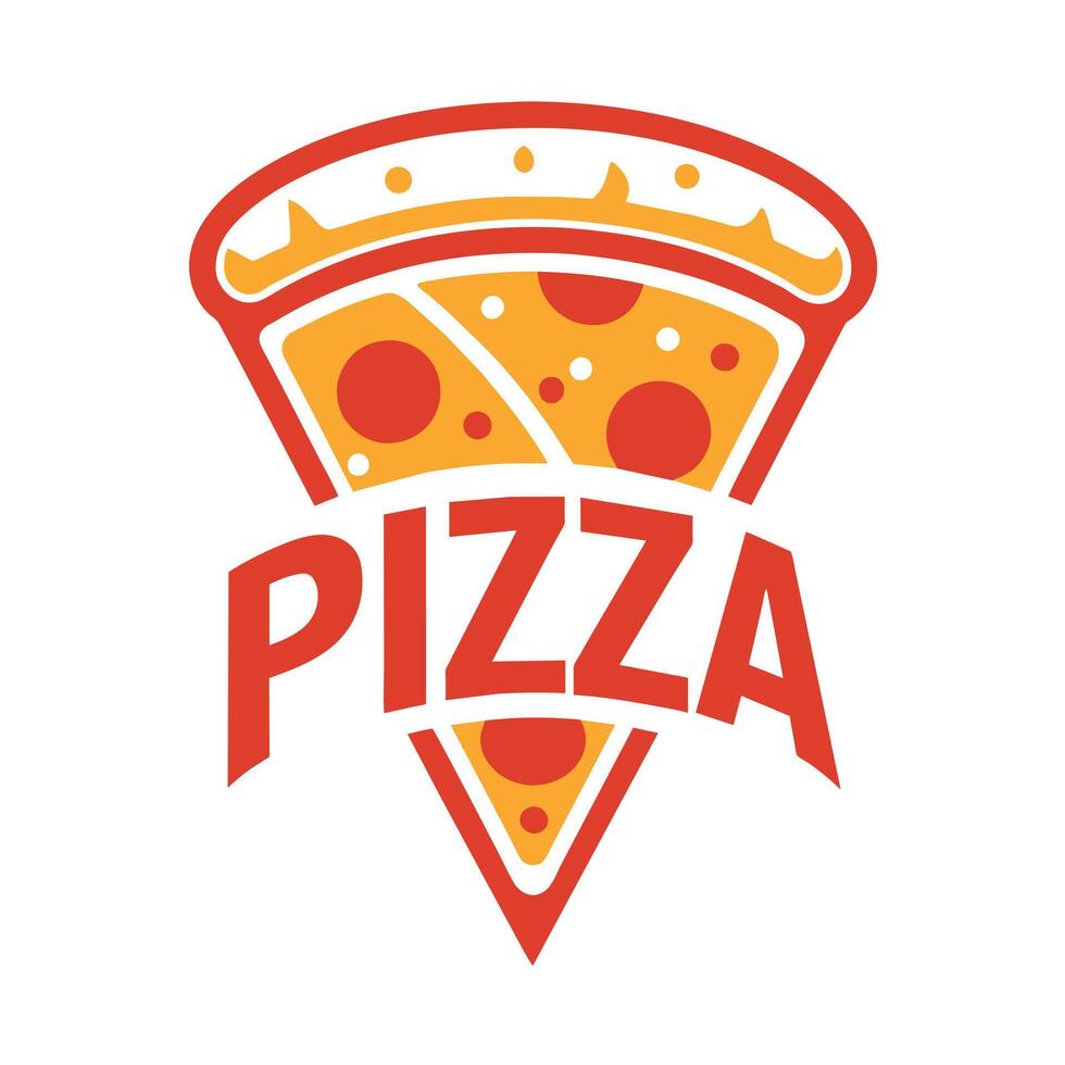 pizza flat style art illustration vector