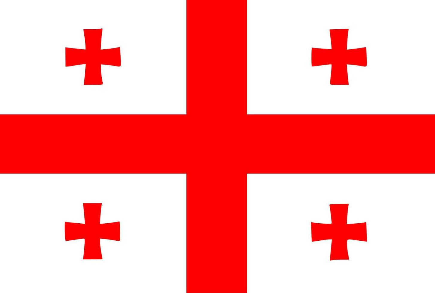 The national flag of georgia vector