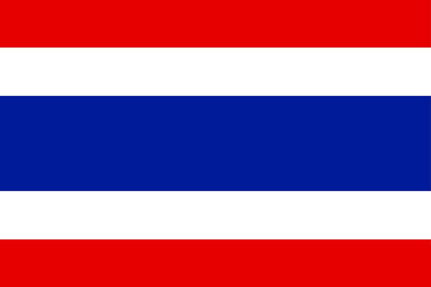 The national flag of thailand vector