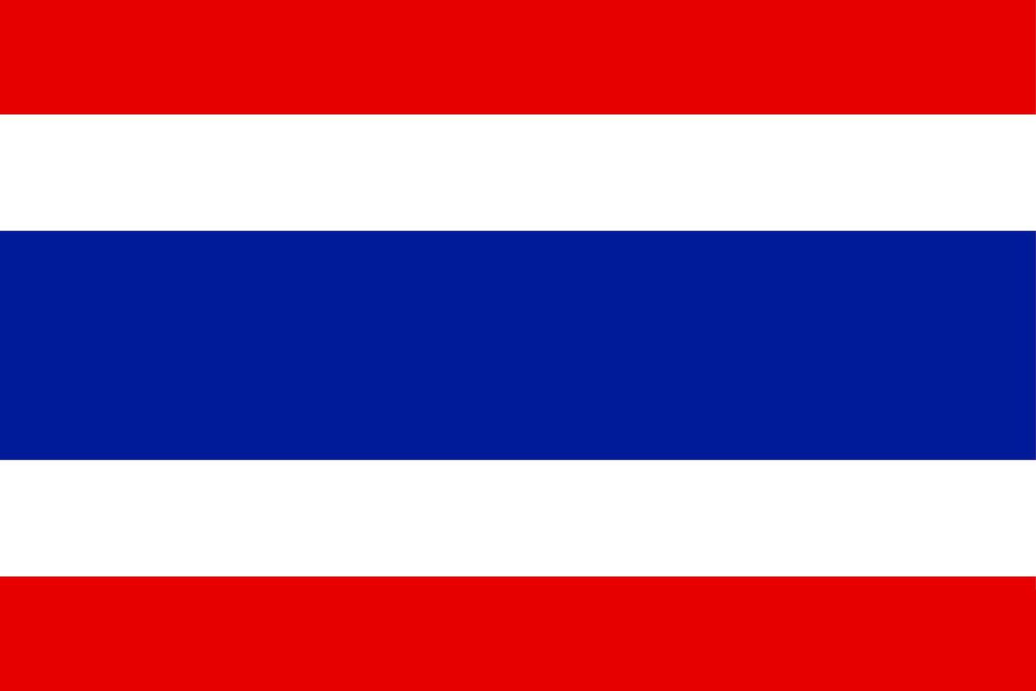 The national flag of thailand vector