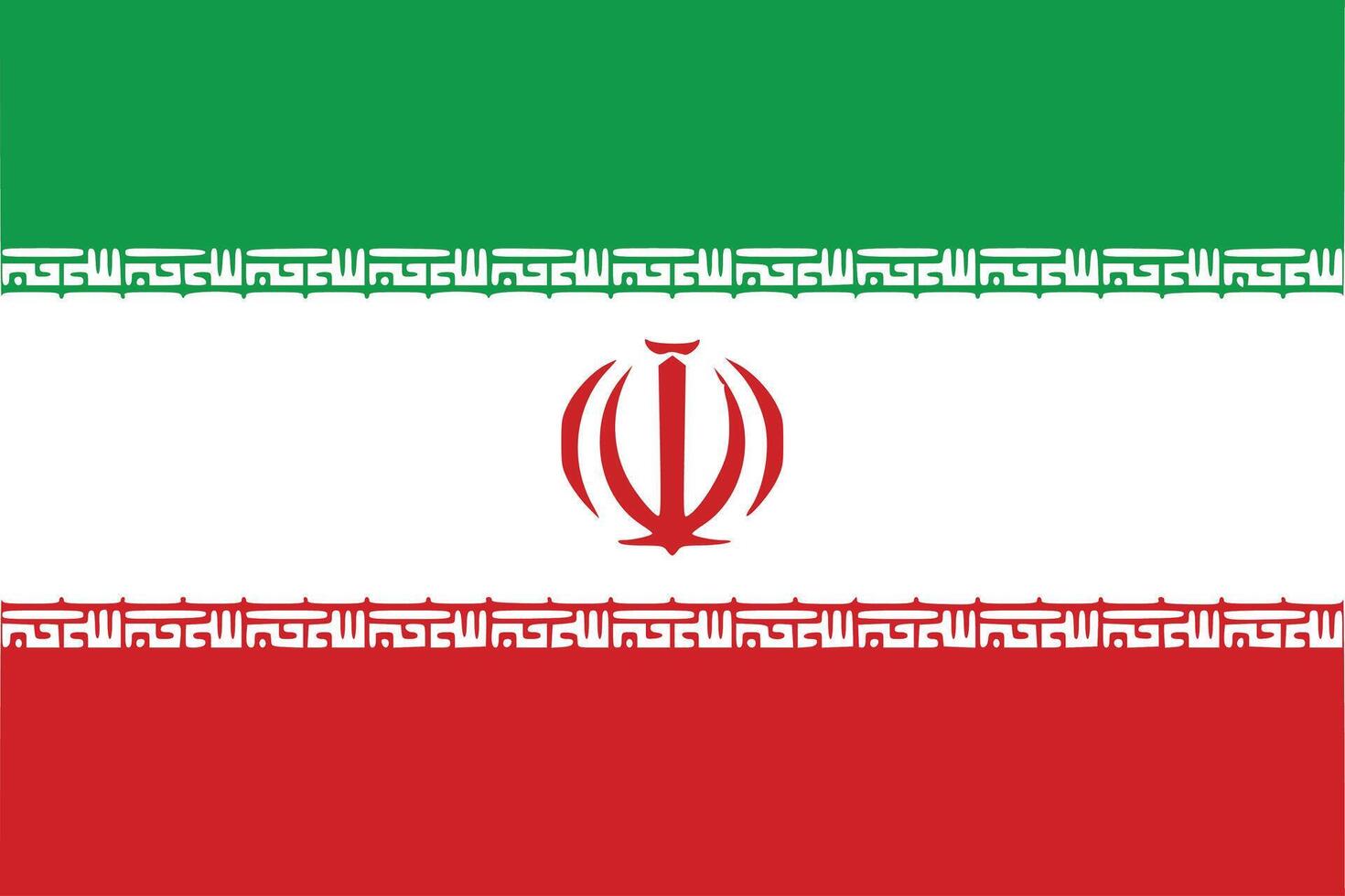 The national flag of iran vector