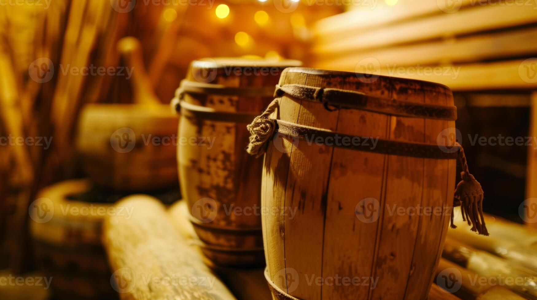 A mix of world music blending traditional instruments and modern beats designed to bring a sense of cultural immersion and relaxation to the sauna experience. photo