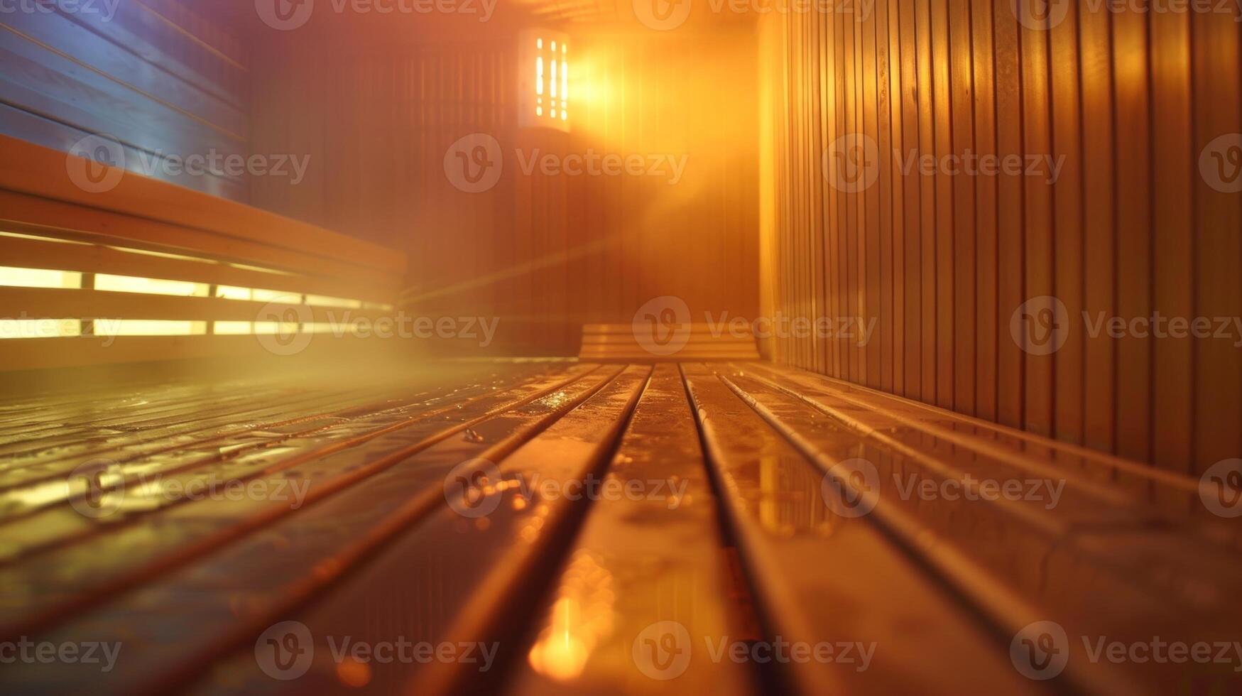 The roar of a distant thunderstorm layered over a playlist of ambient music creating a sense of calm and coziness within the sauna. photo