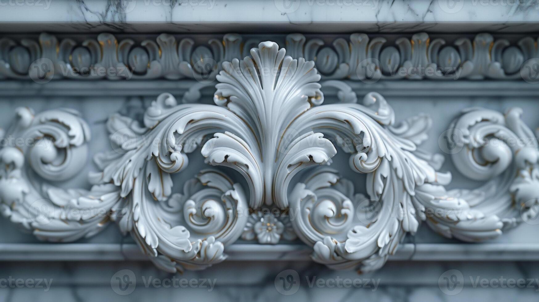 A stunning closeup image of a restored fireplace mantel in a Georgianstyle home with ornate carvings elegant moldings and a gleaming marble finish adding a touch of grandeu photo