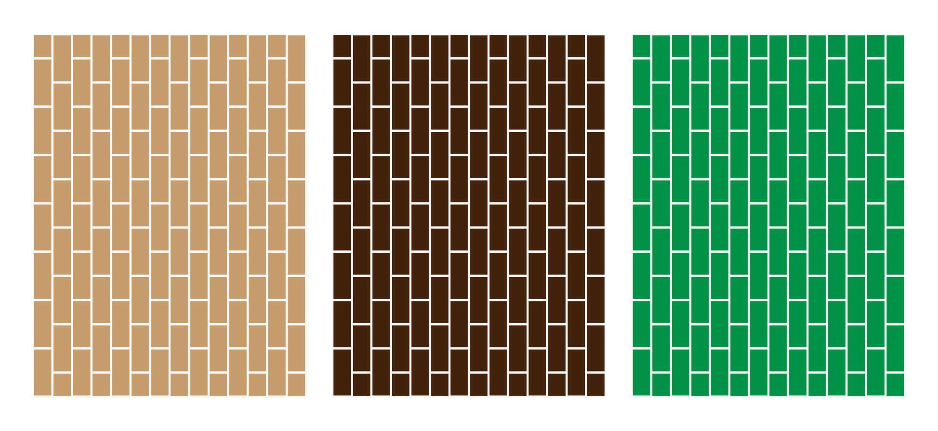Brick wall icons trendy flat line art style vectors. vector