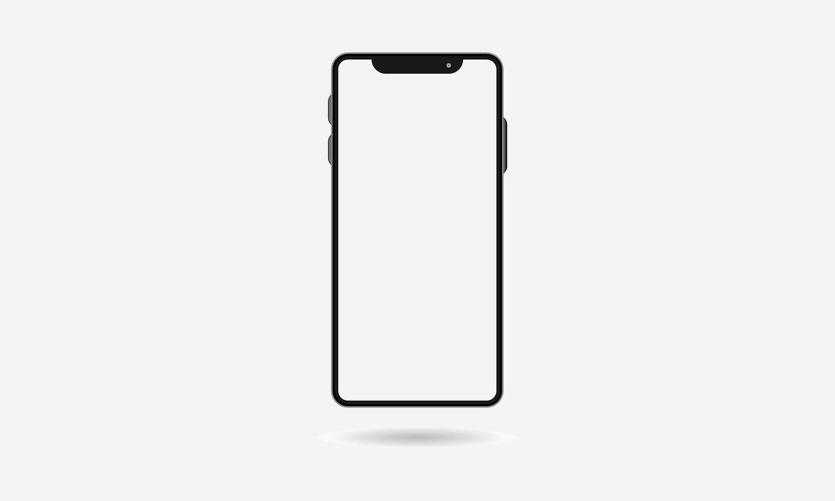 Realistic smartphone mockup blank screen. Template suitable for infographic or presentation interface design, banner presentation. vector