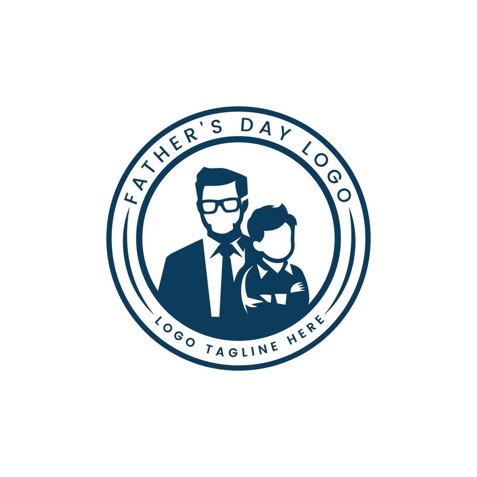 resumen contento del padre día logo diseño, padre logo vector