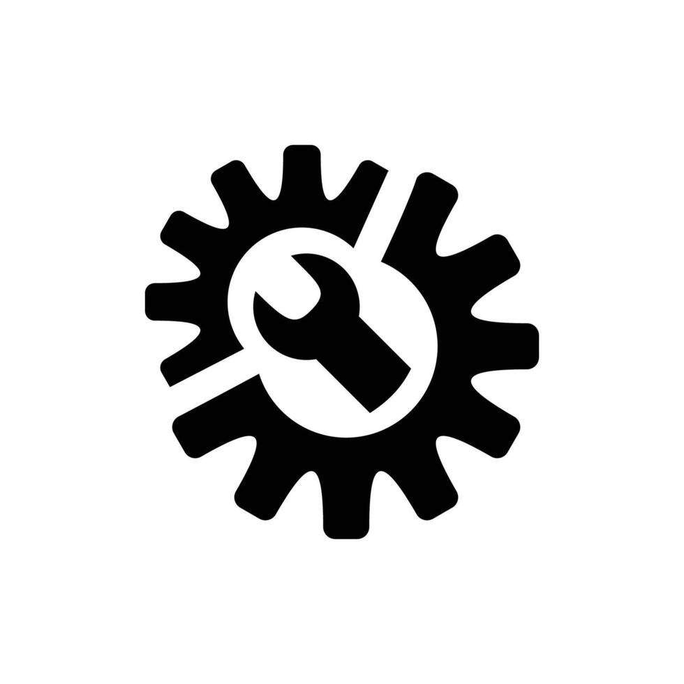 repair icon design. mechanical system setting sign and symbol. vector