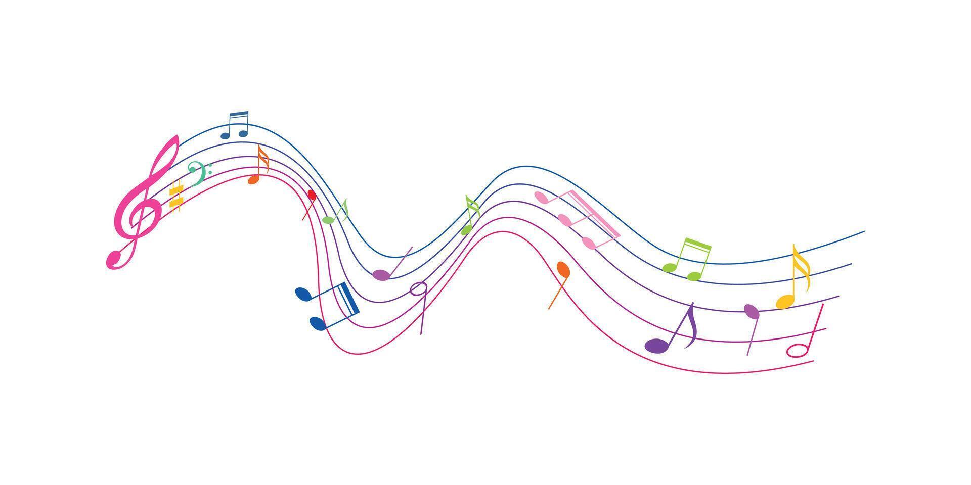 music note illustration. music sign and symbol. vector