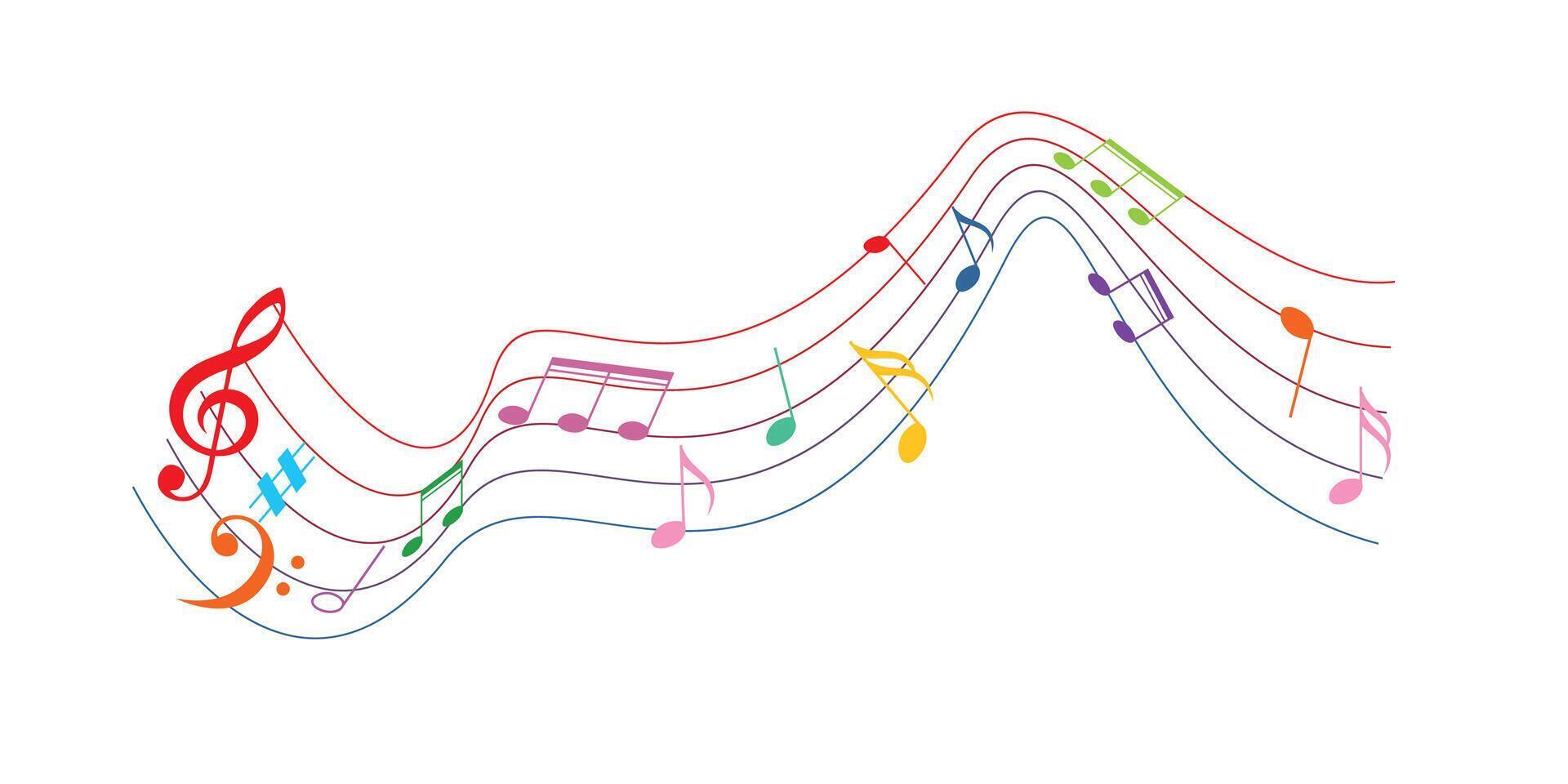 music note illustration. music sign and symbol. vector