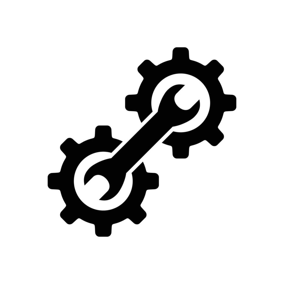 repair icon design. mechanical system setting sign and symbol. vector