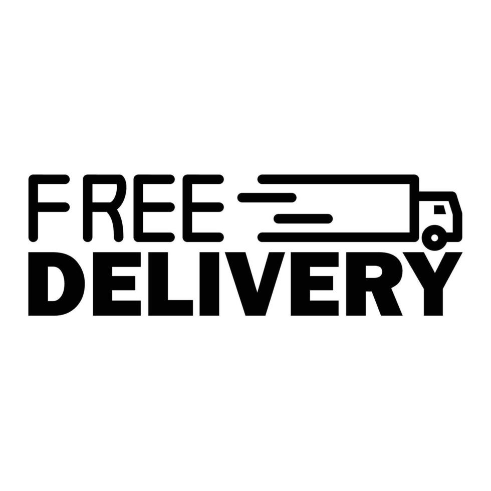 free delivery label design. express shipping service sign and symbol. vector
