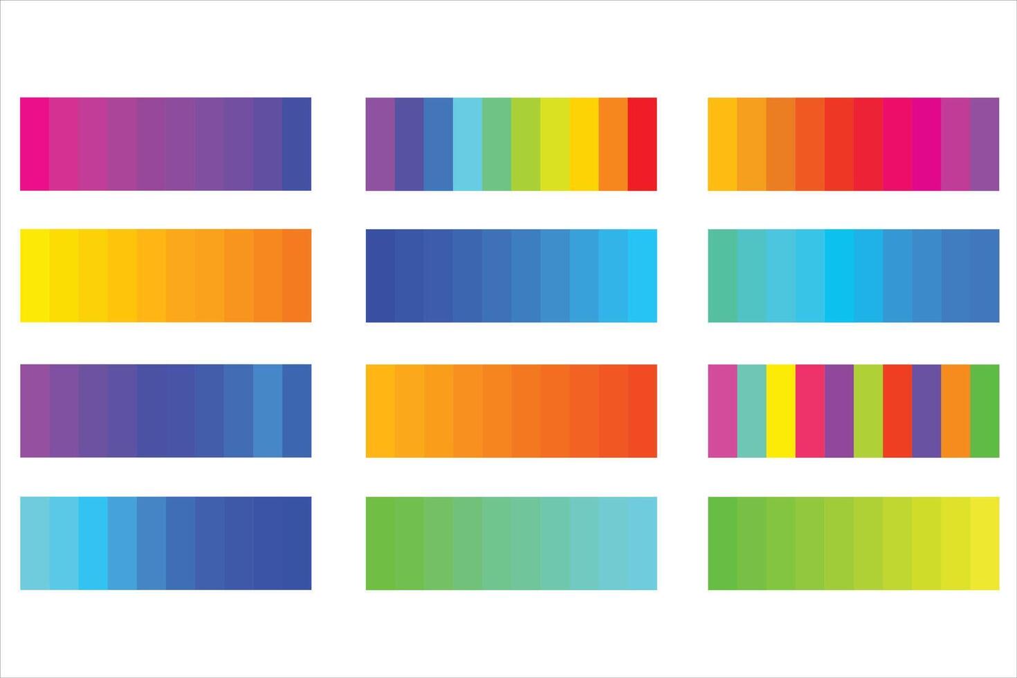 Color Palettes 1, 15x10 , Pastel, Bright, Monochromatic, Discover 20 Sets of Vibrant Color Palettes 5 Unique Colors Each for Stylish Designs Light, Dark, Vintage, Retro Inspirations, New vector