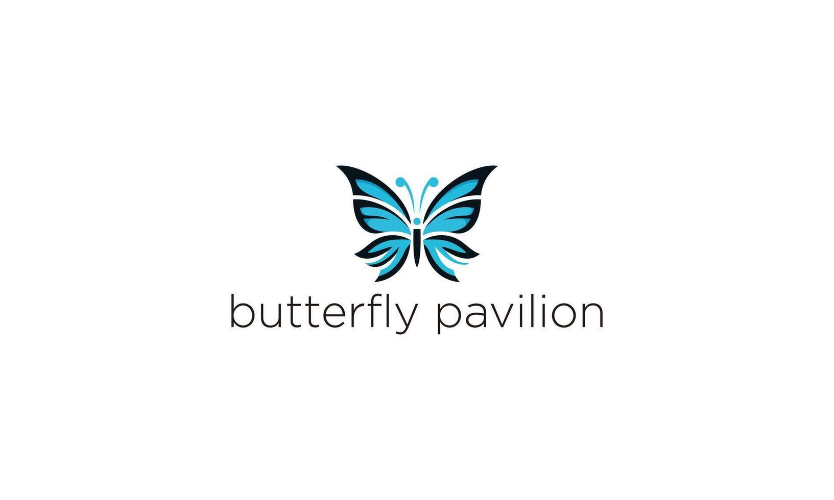 hermosa mariposa del pabellón. logo diseño vector