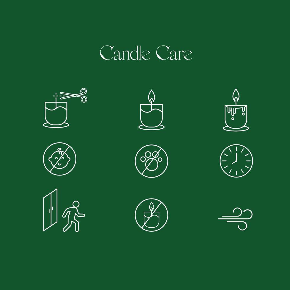 Candle care icon vector