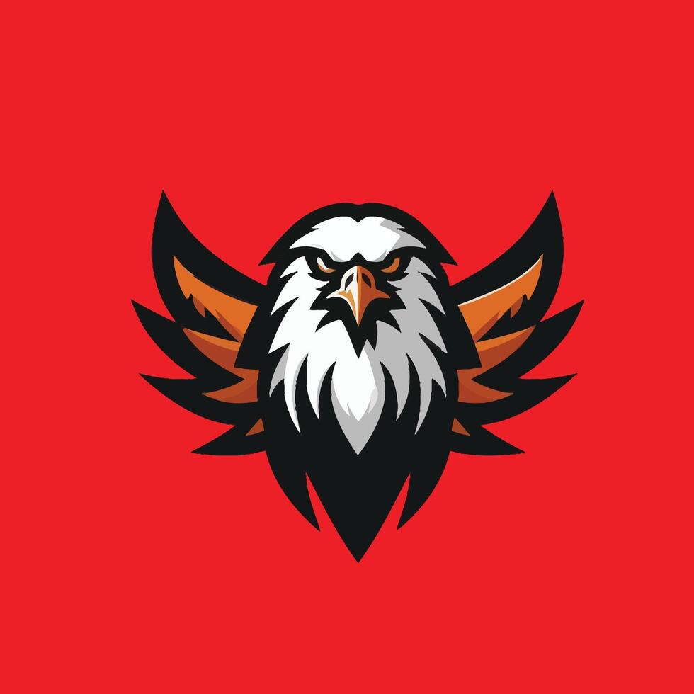 illustration of powerful eagle bird mascot for sports game or esports logo vector