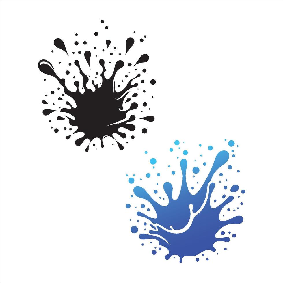 water splash logo template, water splash logo element, splash logo vector