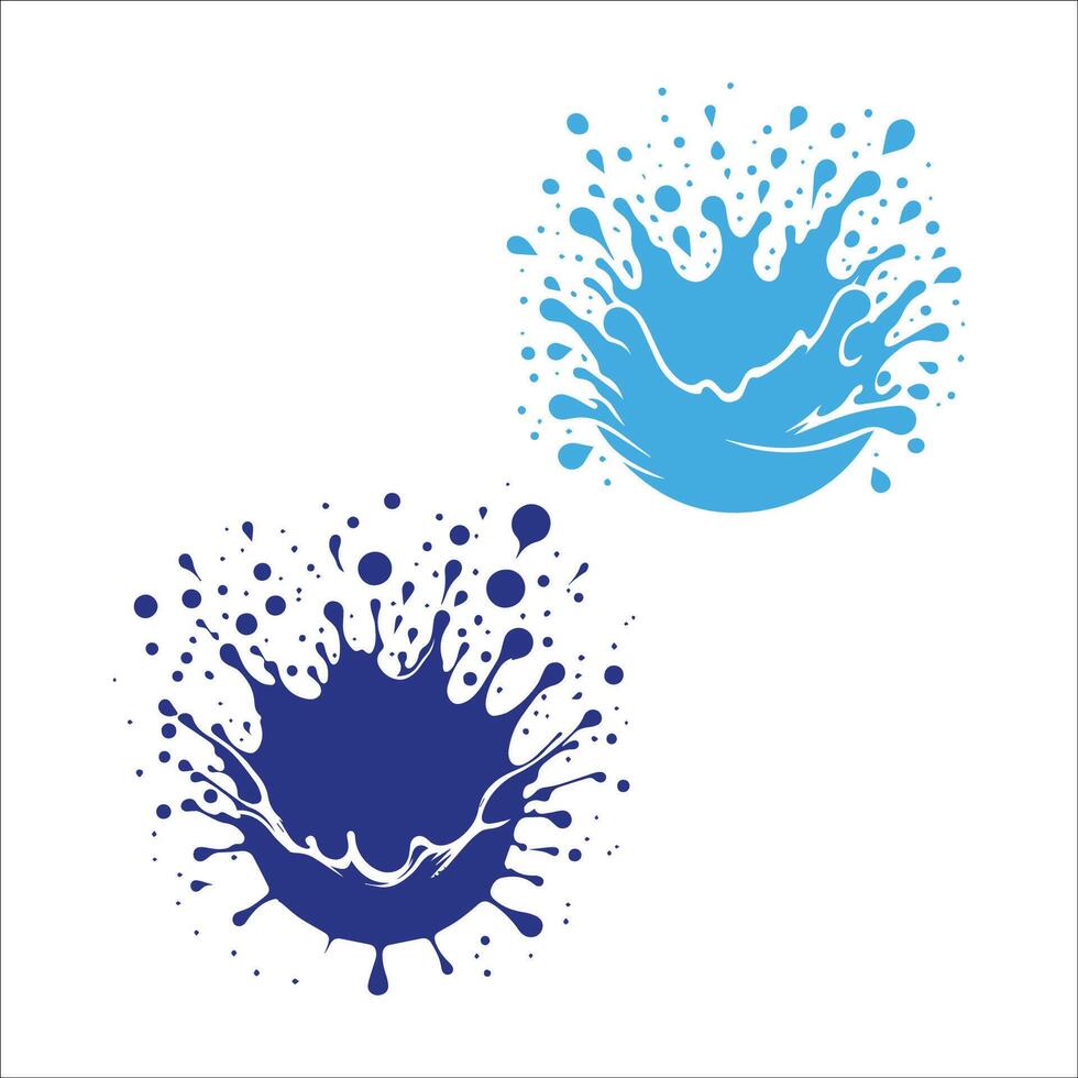 water splash logo template, water splash logo element, splash logo vector