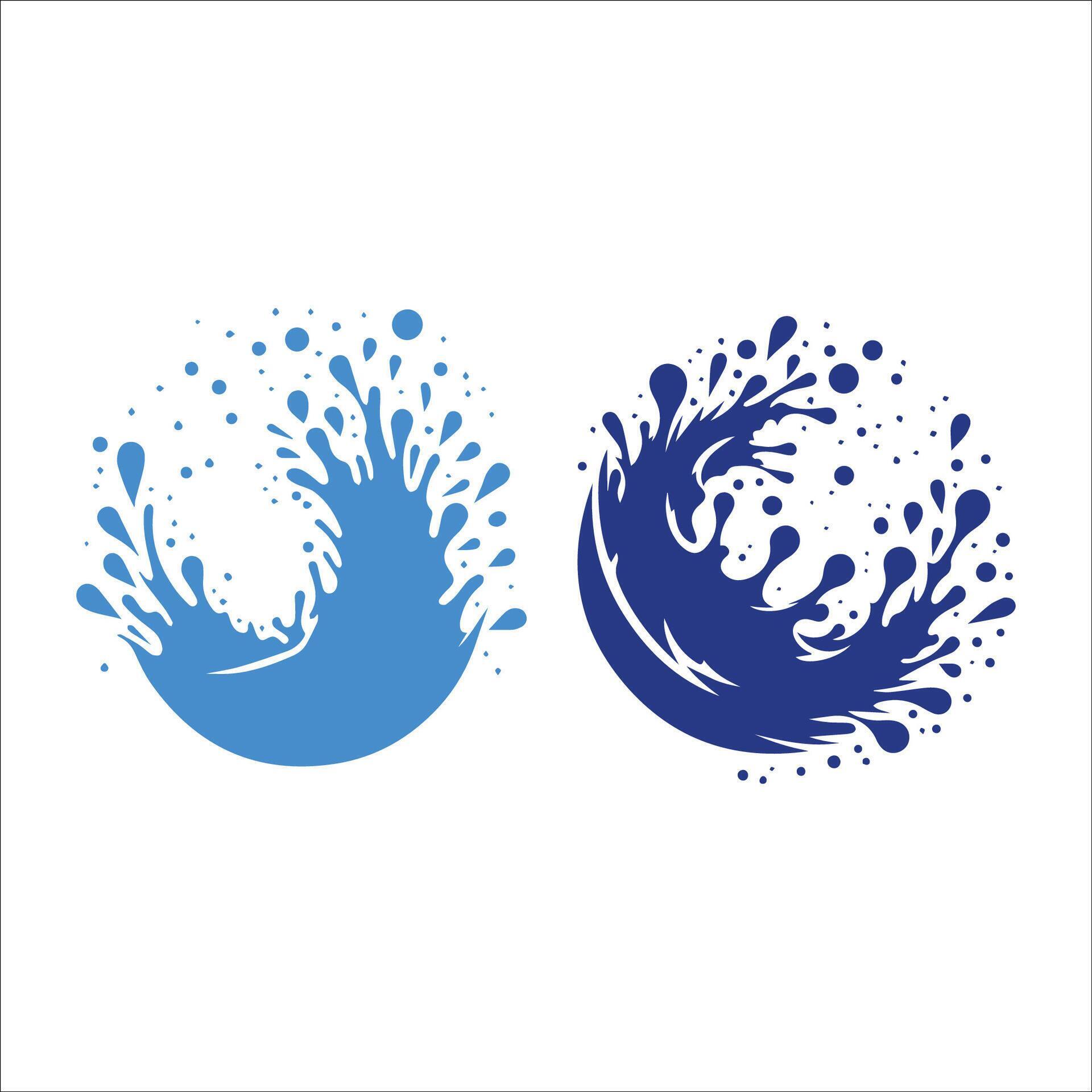 water splash logo template, water splash logo element, splash logo