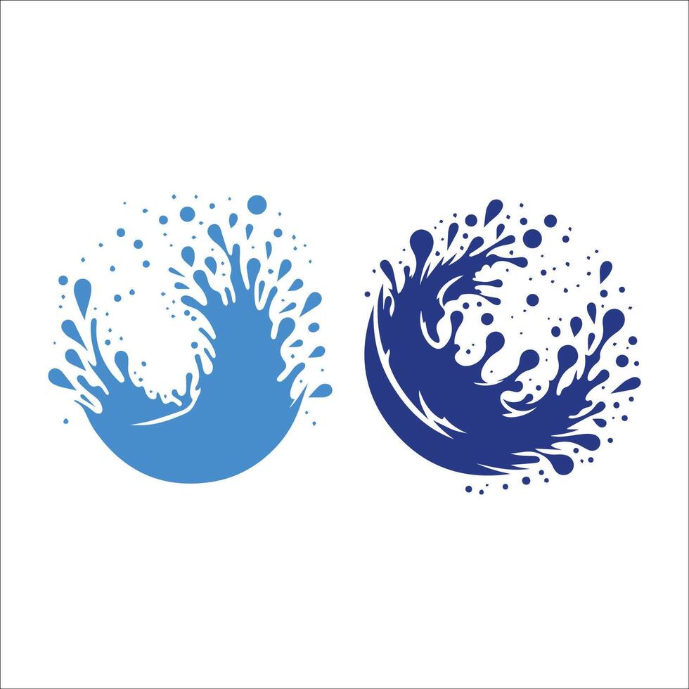 water splash logo template, water splash logo element, splash logo vector