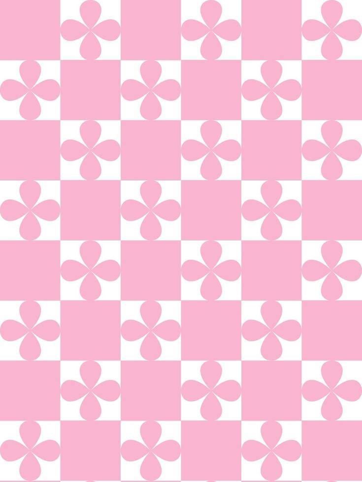 Seamless pattern with pink and white squares. illustration. vector