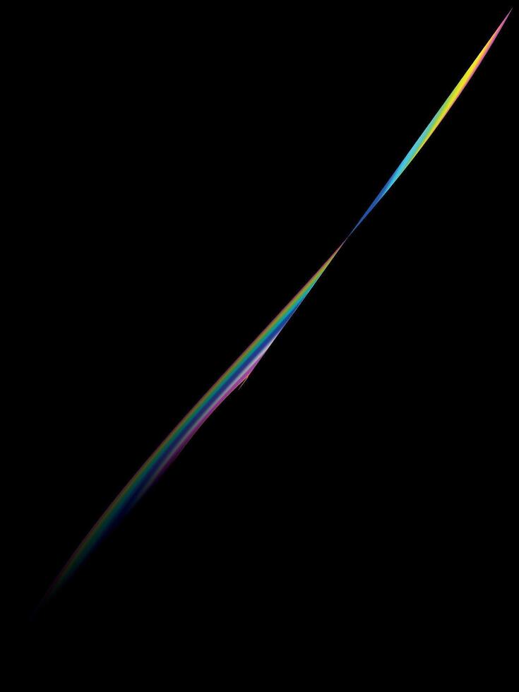 abstract background with a rainbow colored line on a black background. vector