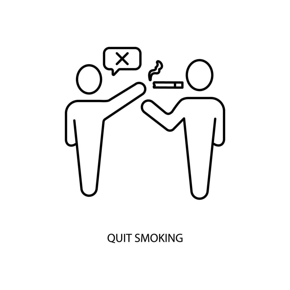 quit smoking concept line icon. Simple element illustration. quit smoking concept outline symbol design. vector