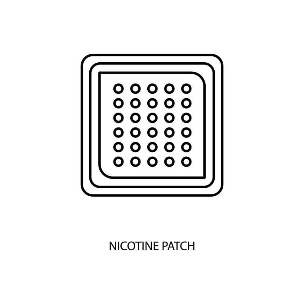 nicotine patch concept line icon. Simple element illustration.nicotine patch concept outline symbol design. vector