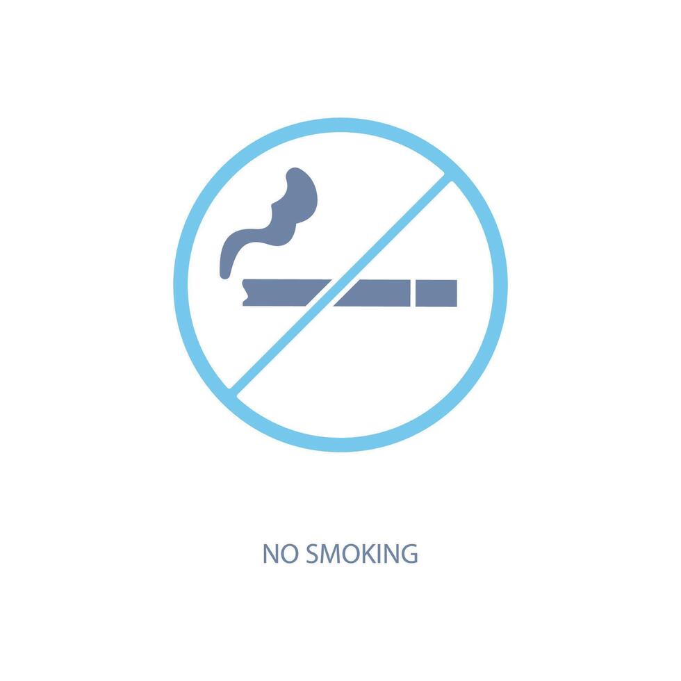 no smoking concept line icon. Simple element illustration. no smoking concept outline symbol design. vector