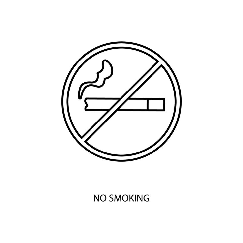 no smoking concept line icon. Simple element illustration. no smoking concept outline symbol design. vector