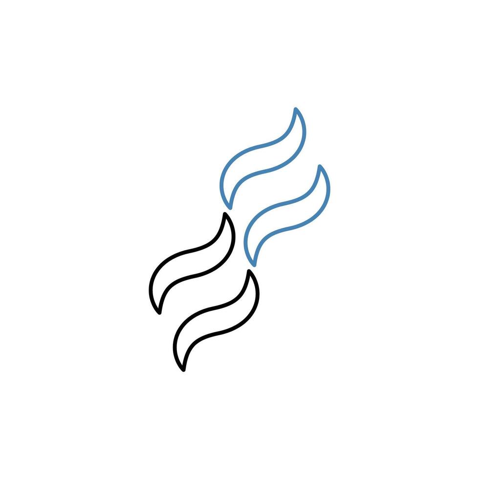 smoke concept line icon. Simple element illustration. smoke concept outline symbol design. vector