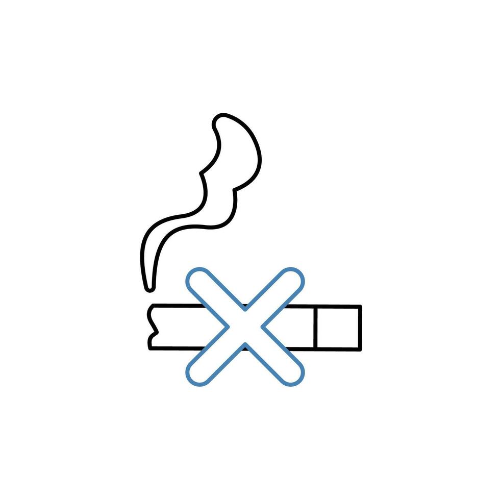 ban smoking concept line icon. Simple element illustration.ban smoking concept outline symbol design. vector