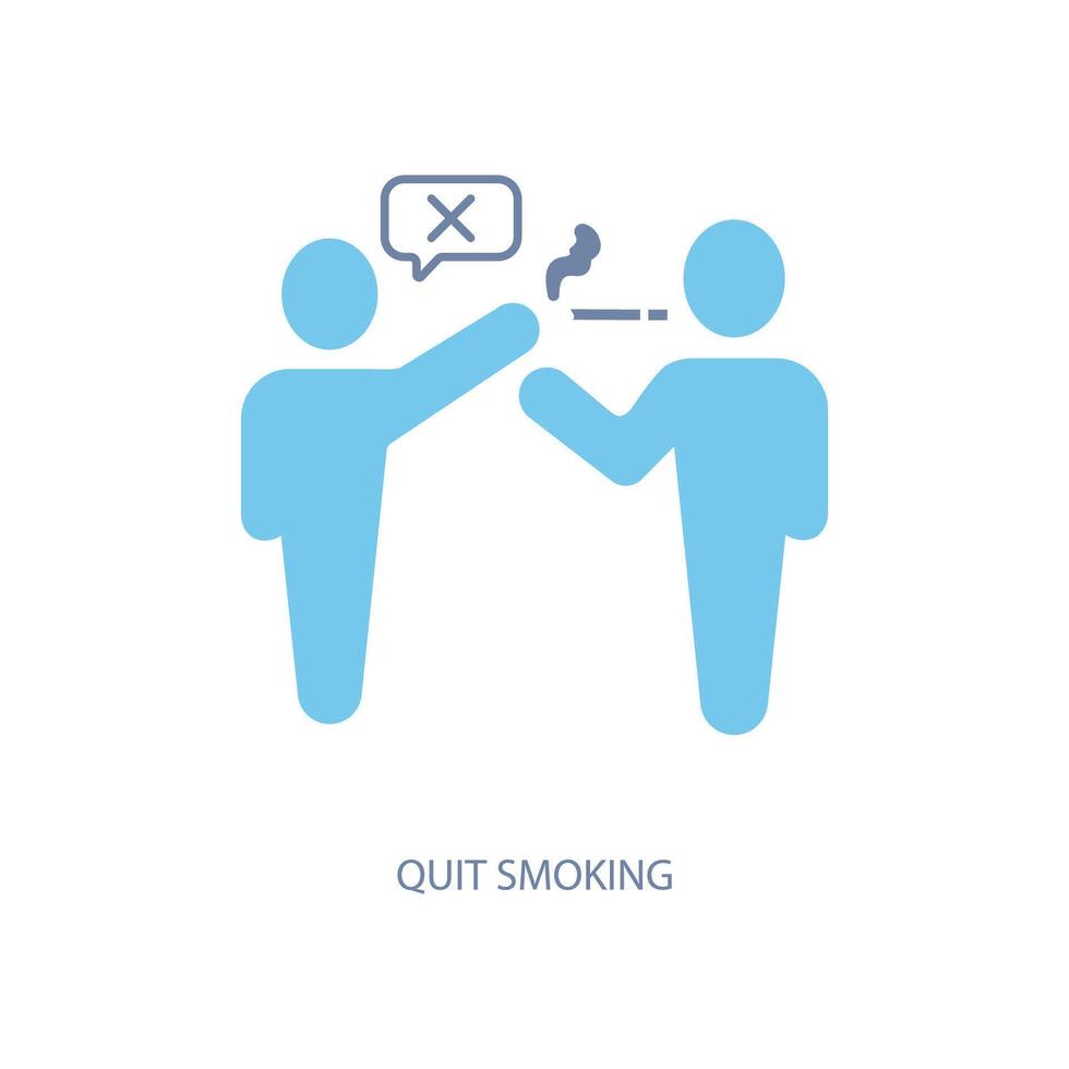 dejar de fumar concepto línea icono. sencillo elemento ilustración. dejar de fumar concepto contorno símbolo diseño. vector