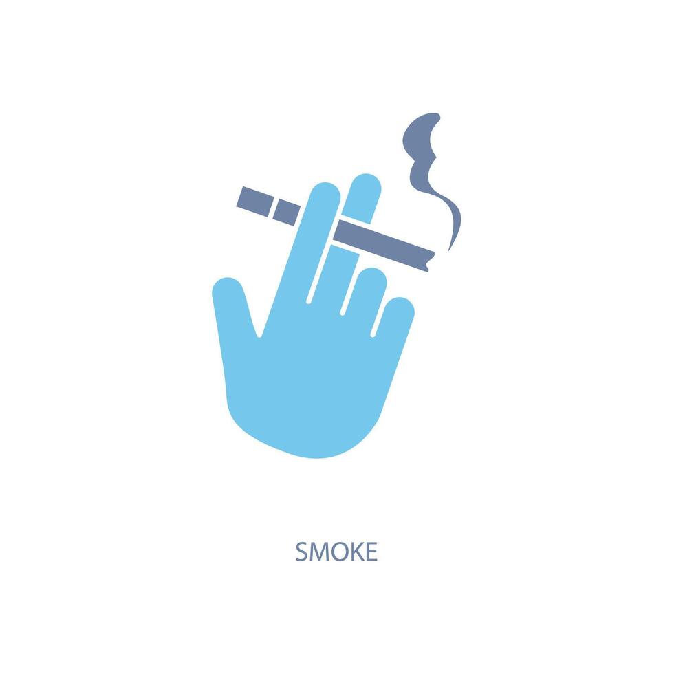 smoke concept line icon. Simple element illustration.smoke concept outline symbol design. vector