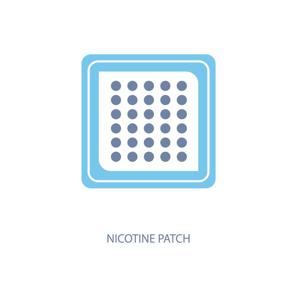 nicotine patch concept line icon. Simple element illustration.nicotine patch concept outline symbol design. vector