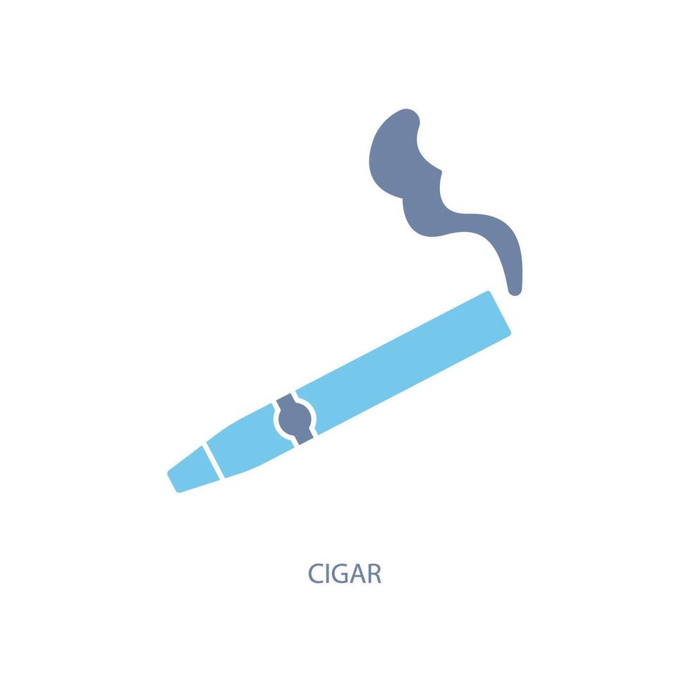 cigar concept line icon. Simple element illustration. cigar concept outline symbol design. vector
