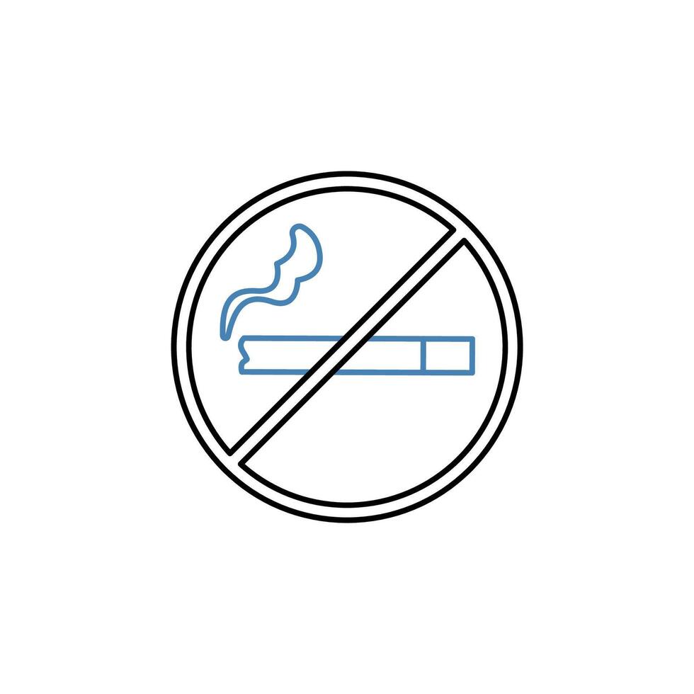no smoking concept line icon. Simple element illustration. no smoking concept outline symbol design. vector