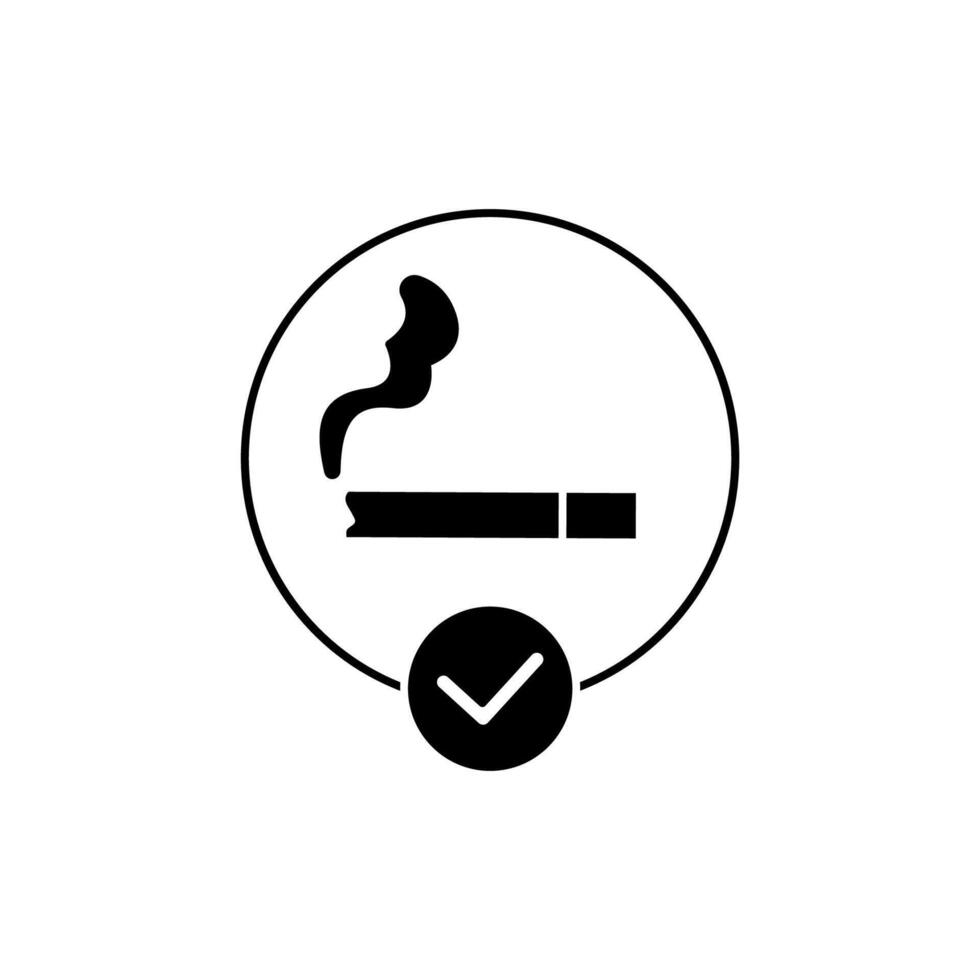 smoking area concept line icon. Simple element illustration.smoking area concept outline symbol design. vector