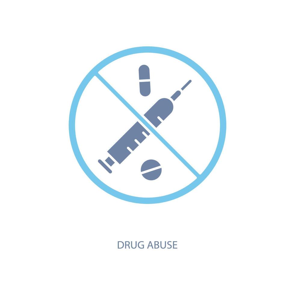 drug abuse concept line icon. Simple element illustration. drug abuse concept outline symbol design. vector