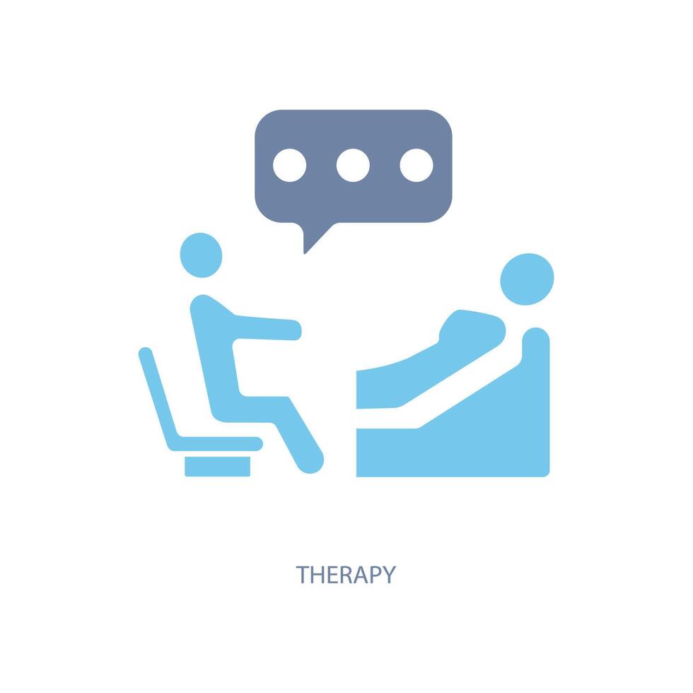terapia concepto línea icono. sencillo elemento ilustración. terapia concepto contorno símbolo diseño. vector